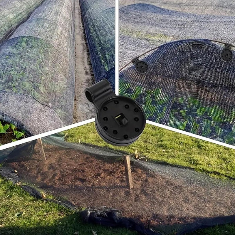 YAKYGIBT مشابك قماش الظل، مشابك قماش الظل الثقيلة، مشابك شبكة واقية من الشمس والظل للغطاء، الحديقة، الدفيئة (50، أسود) - Image 4